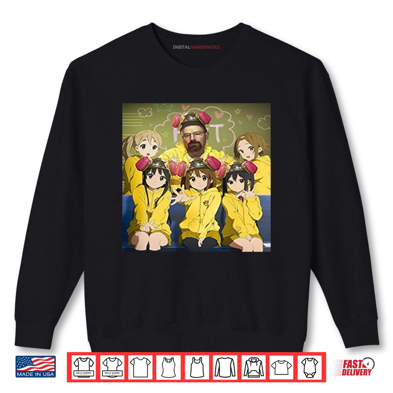 Walter White Breaking Bad And K On Girls Anime Shirt 1 Sweatshirt Walter White Breaking Bad And K On Girls Anime Shirt digitalhandmades