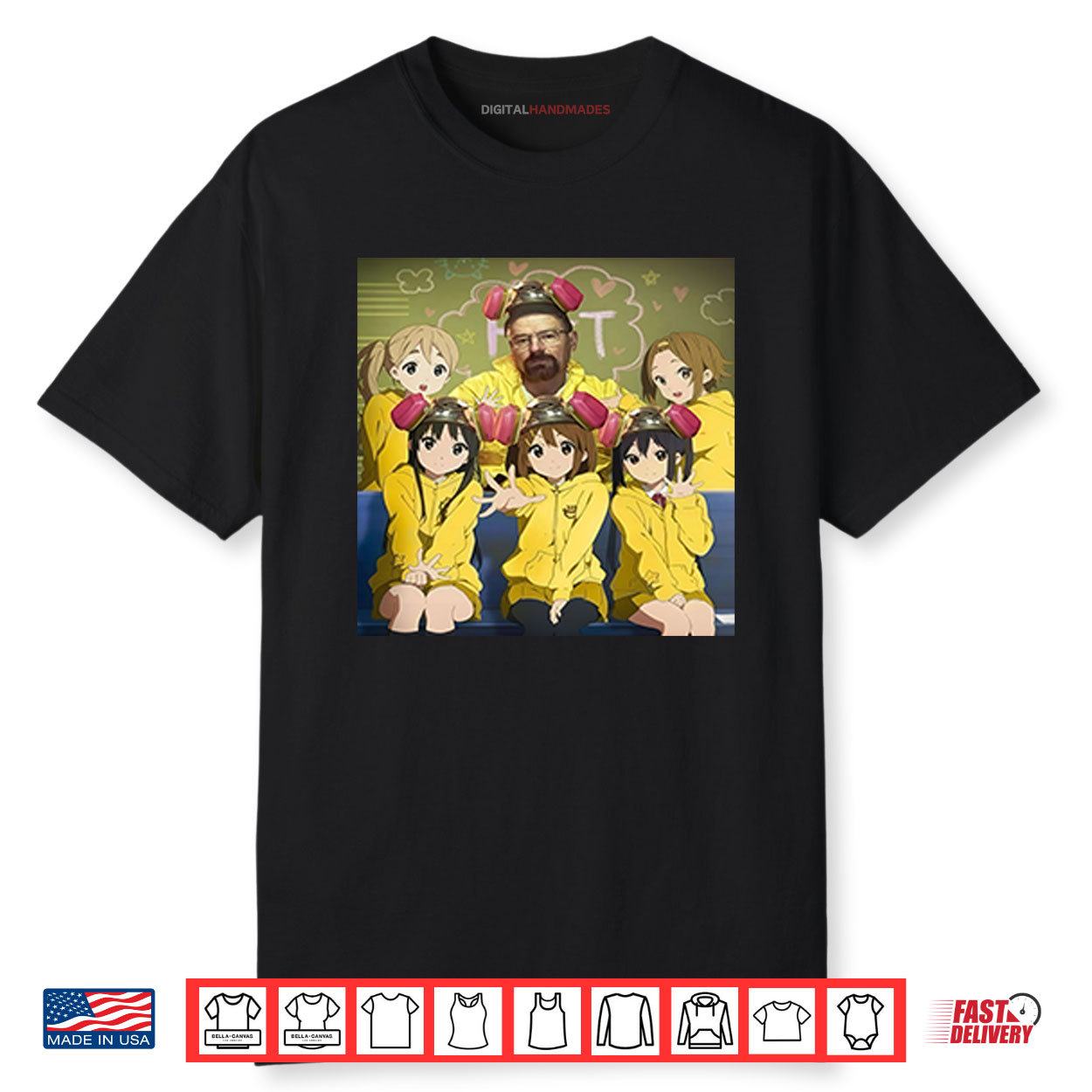 Walter White Breaking Bad And K On Girls Anime Shirt