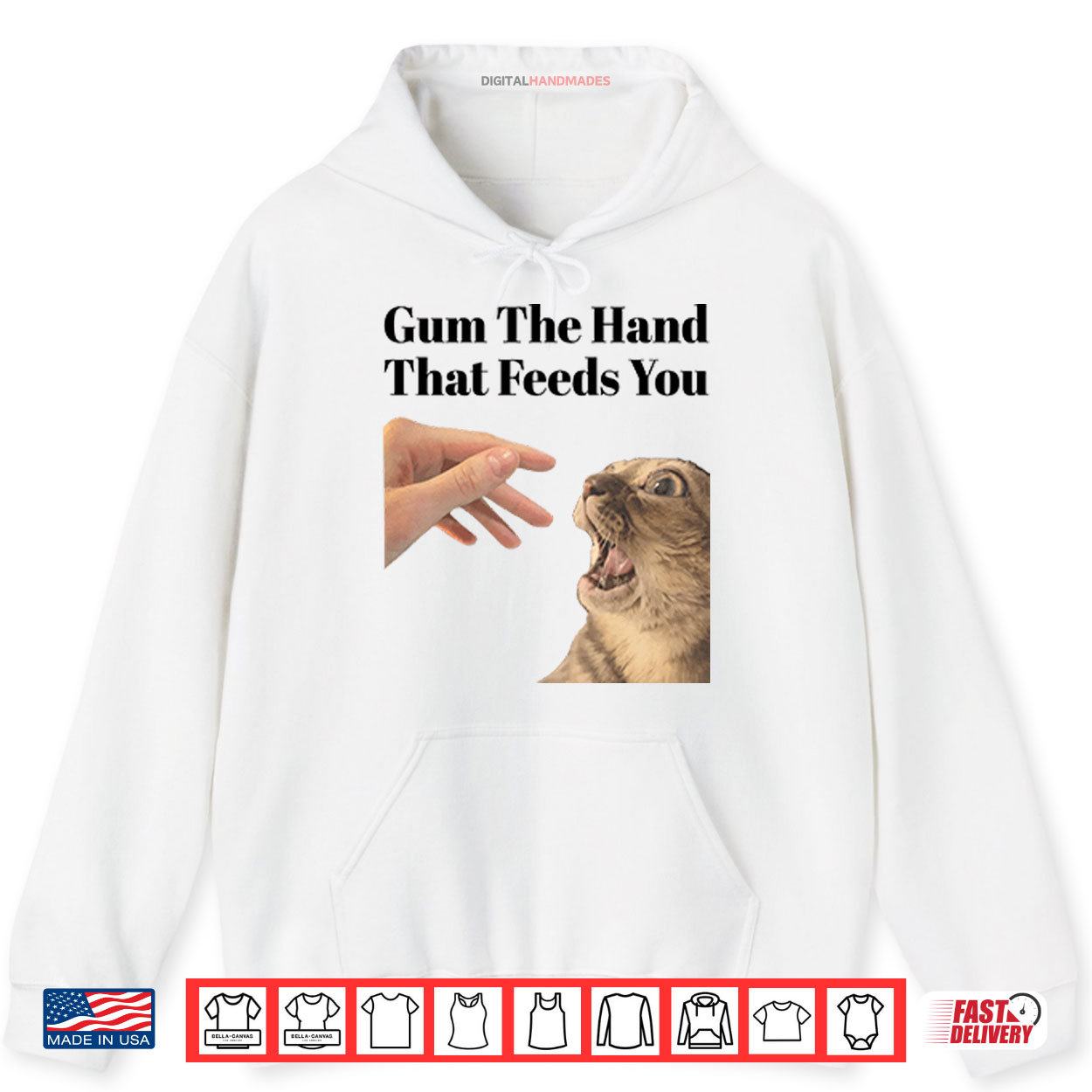 Gum The Hand That Feeds You Cat Shirt 2 Hoodie Gum The Hand That Feeds You Cat Shirt digitalhandmades