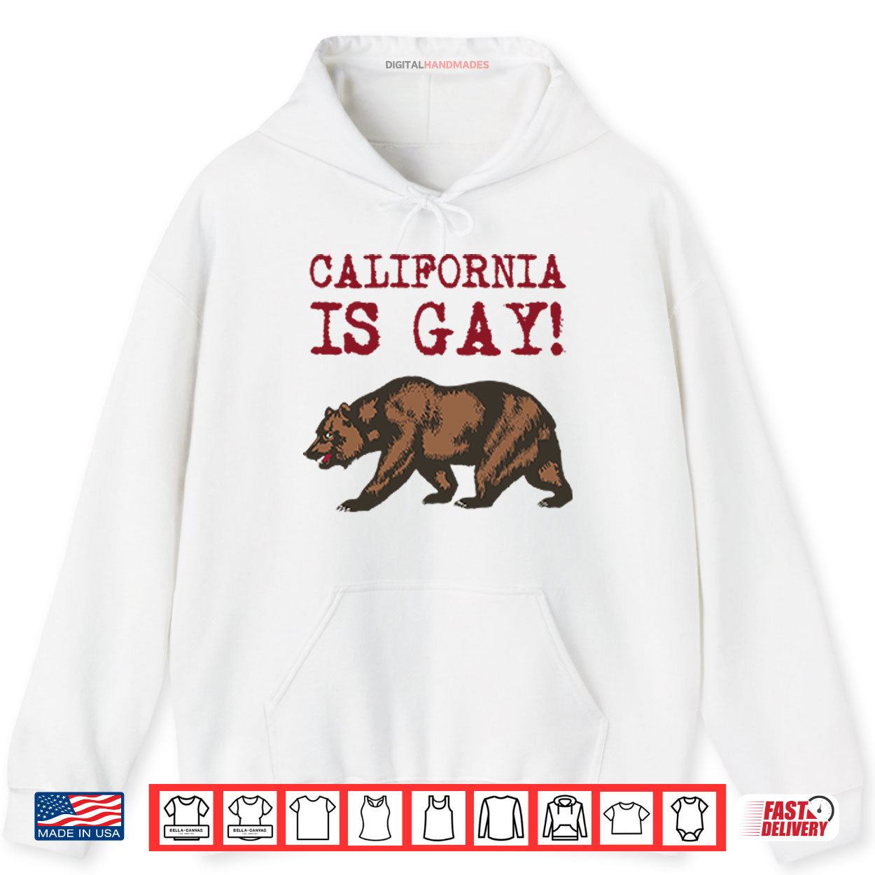California Is Gay Bear Shirt 2 Hoodie California Is Gay Bear Shirt digitalhandmades
