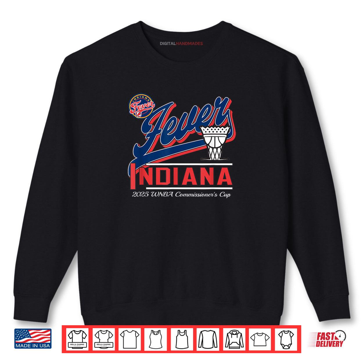 WNBA Official Commissioner's Cup 2025 Raise Indiana Fever Shirt 1 Sweatshirt WNBA Official Commissioners Cup 2025 Raise Indiana Fever Shirt digitalhandmades