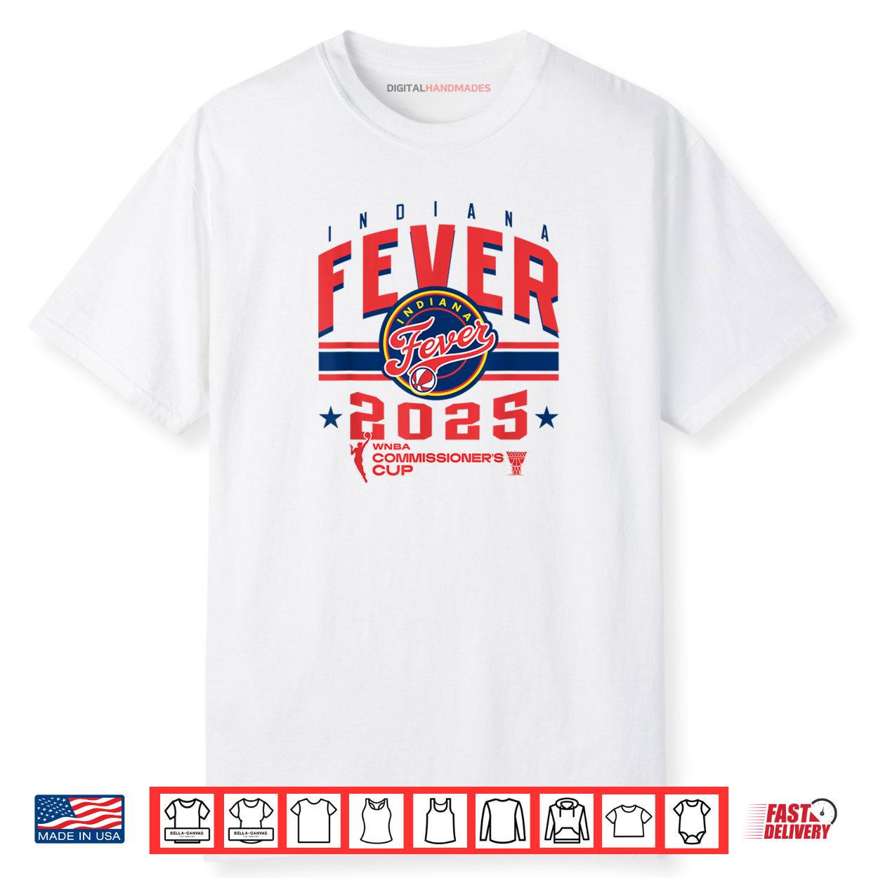 WNBA Official Commissioner’s Cup 2025 Ballin’ Indiana Fever Shirt