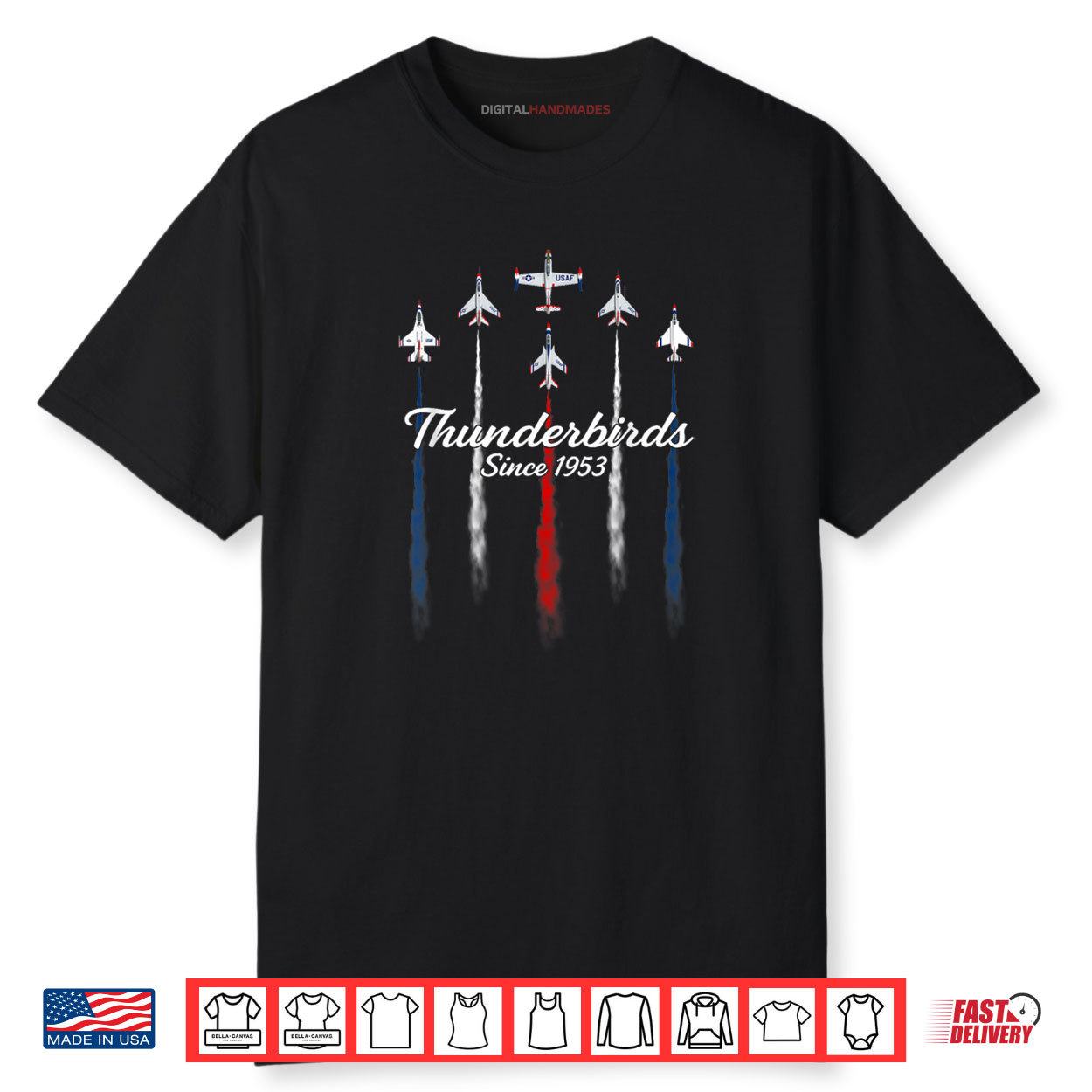 USAF Thunderbirds TBirds 57th Wing Vintage Airshow Shirt