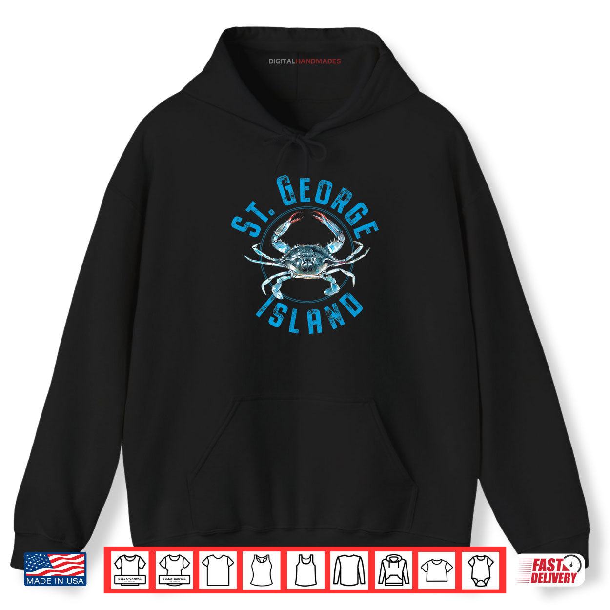 St. George Island Florida Blue Crab Shirt 2 Hoodie St. George Island Florida Blue Crab Shirt digitalhandmades