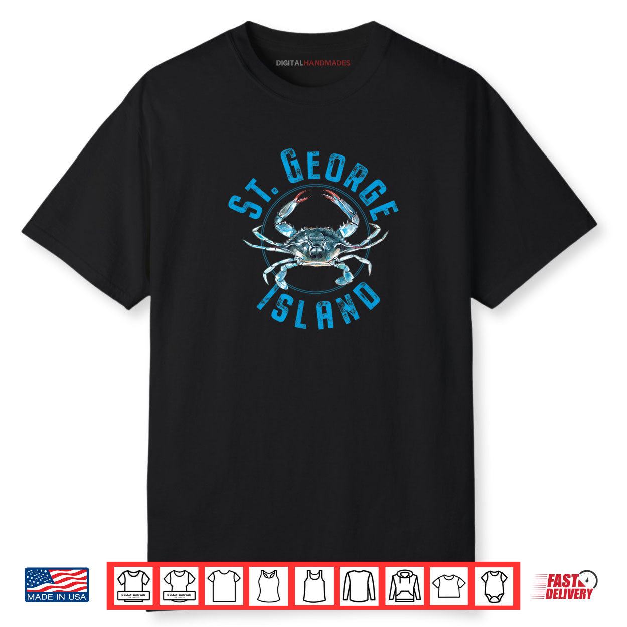 St. George Island Florida Blue Crab Shirt St. George Island Florida Blue Crab Shirt