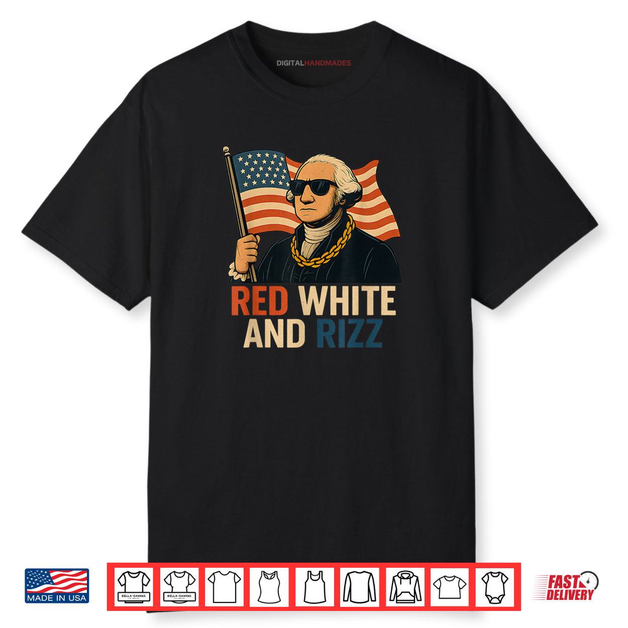 Red White and Rizz Funny George Washington 4th of July Shirt Red White and Rizz Funny George Washington 4th of July Shirt