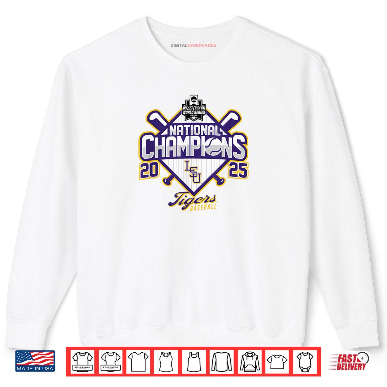 LSU Tigers Baseball National Champs 2025 MCWS Legend Gray Shirt 1 Sweatshirt LSU Tigers Baseball National Champs 2025 MCWS Legend Gray Shirt digitalhandmades