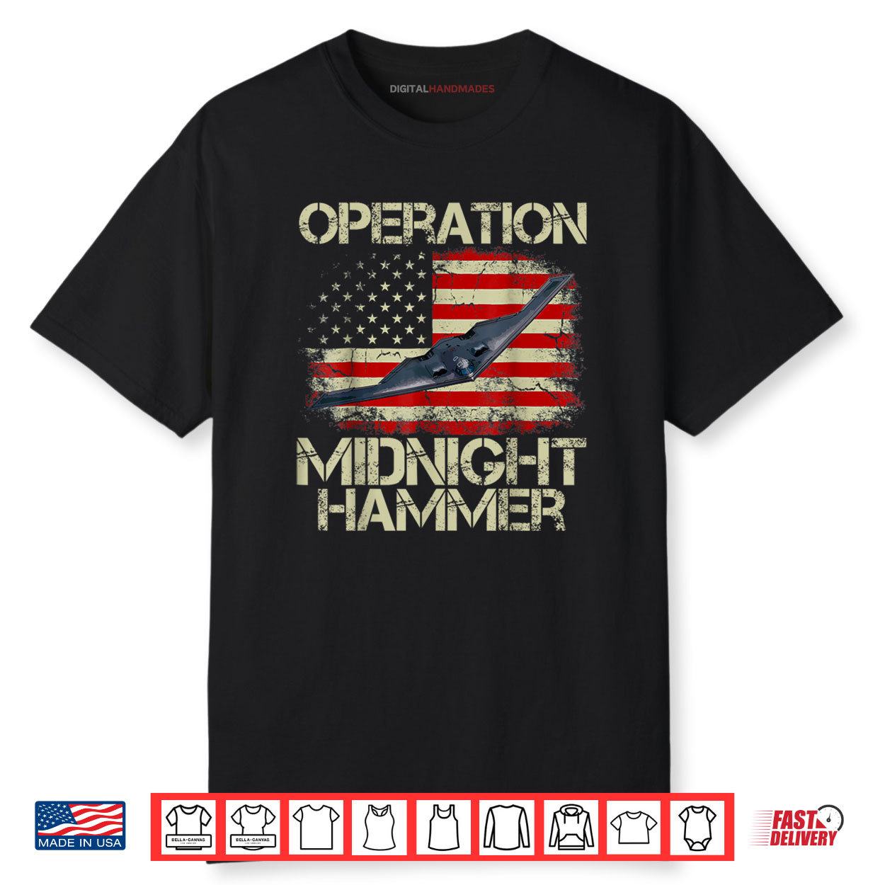 B 2 Stealth Jet Shirt Operation Midnight Hammer Shirt
