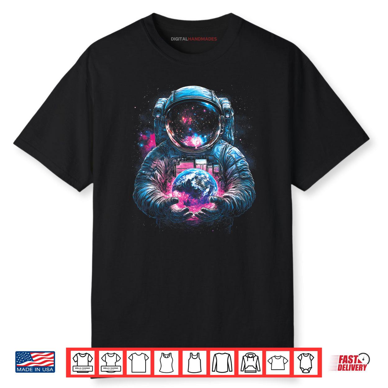 Astronaut Planet Earth Science Outer Space Galaxy Universe Shirt