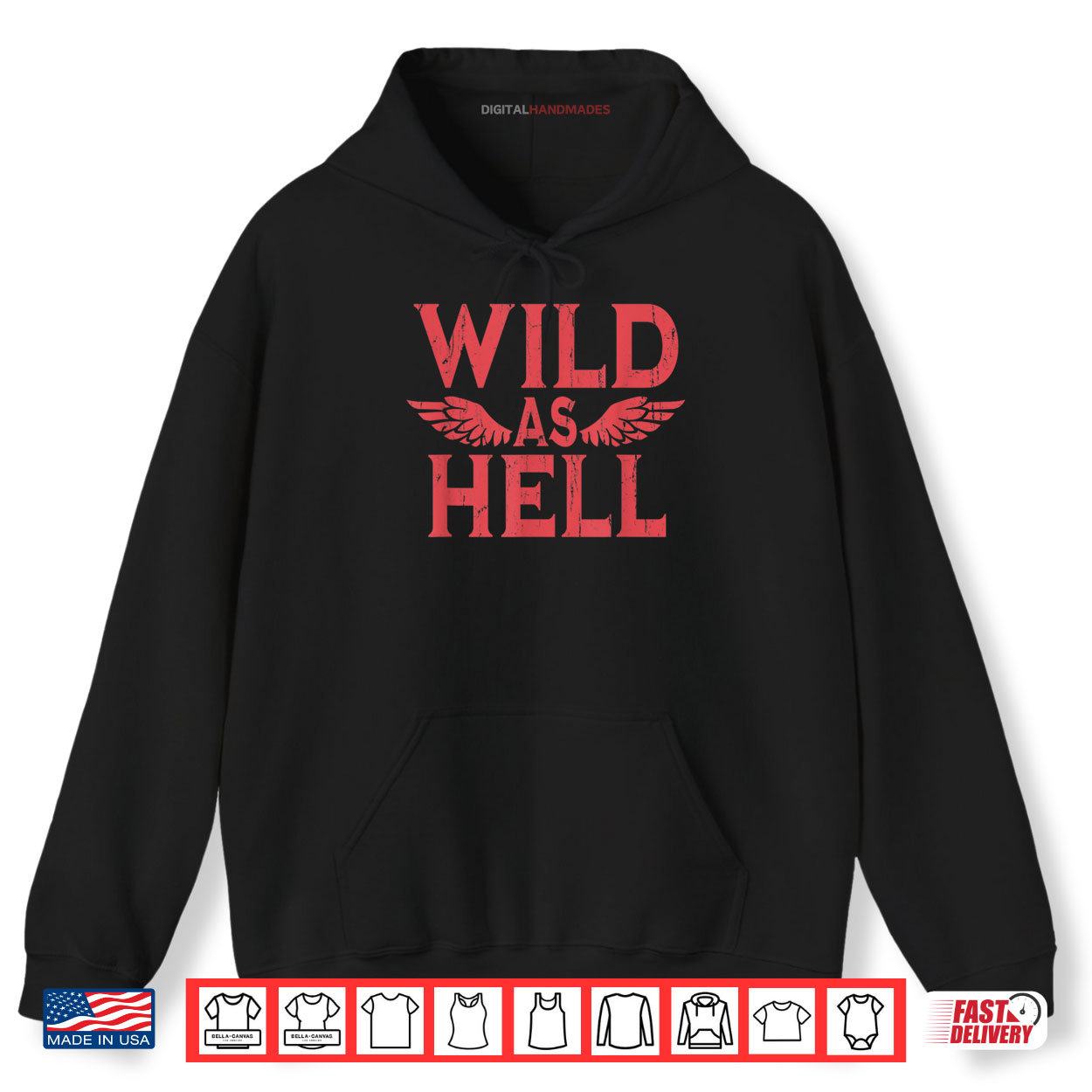 Wild As Hell Wings Western Cowboy Shirt 2 Hoodie Wild As Hell Wings Western Cowboy Shirt digitalhandmades
