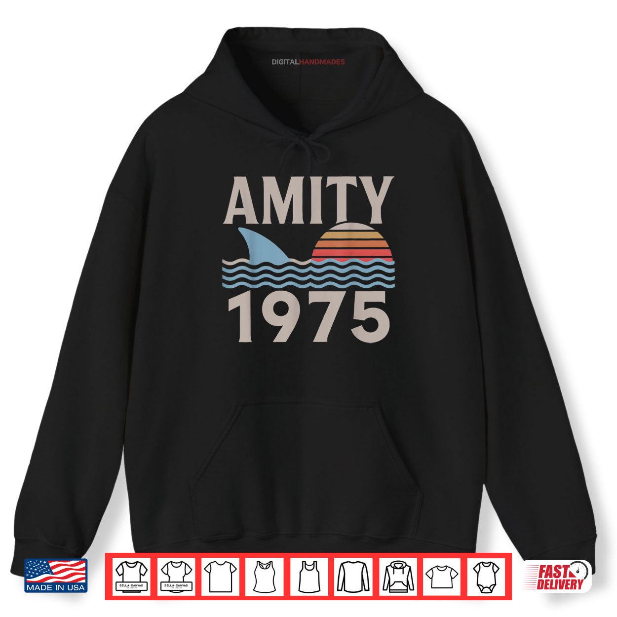 Vintage Amity 1975 Sunset Retro Sailboat Sunrise Summer Shirt 2 Hoodie Vintage Amity 1975 Sunset Retro Sailboat Sunrise Summer Shirt digitalhandmades