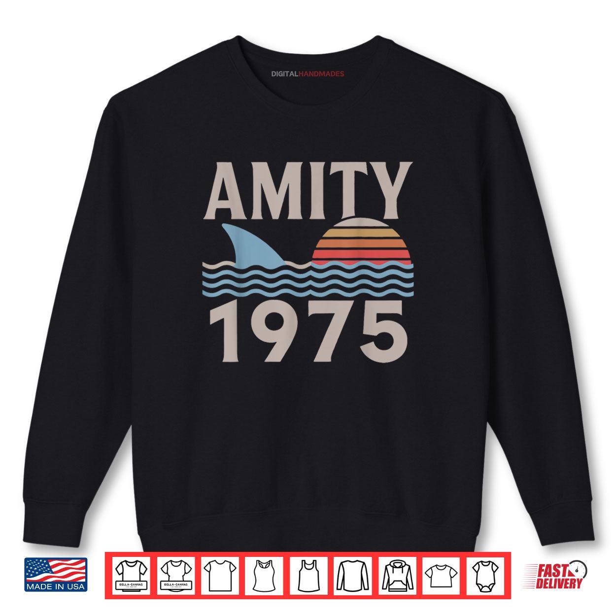 Vintage Amity 1975 Sunset Retro Sailboat Sunrise Summer Shirt 1 Sweatshirt Vintage Amity 1975 Sunset Retro Sailboat Sunrise Summer Shirt digitalhandmades