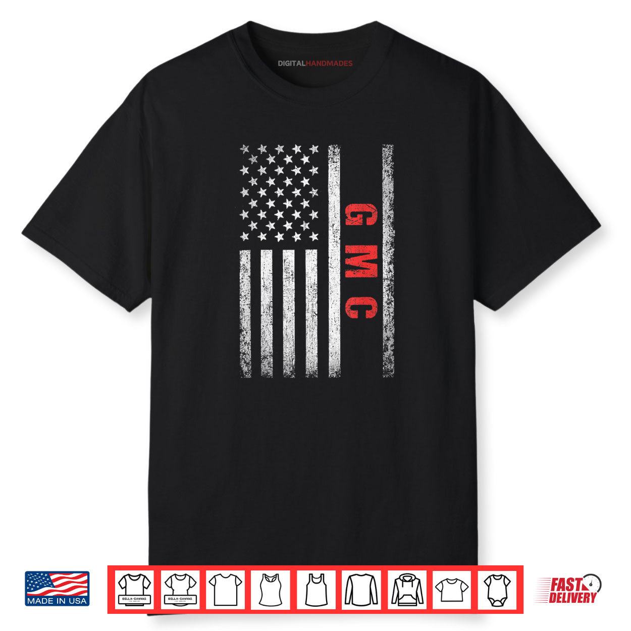 Gmc Name American Flag Gmc Last Name Shirt Gmc Name American Flag Gmc Last Name Shirt