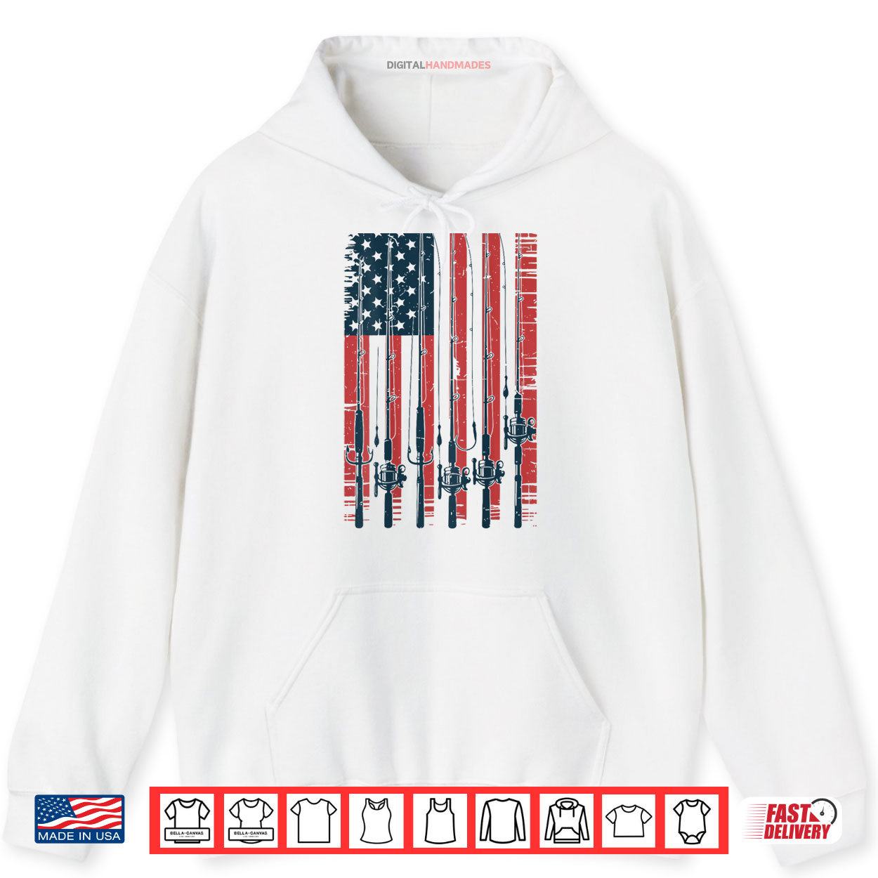 Fishing Pole On Back Youth Boy 4th July American Flag Shirt 2 Hoodie Fishing Pole On Back Youth Boy 4th July American Flag Shirt digitalhandmades