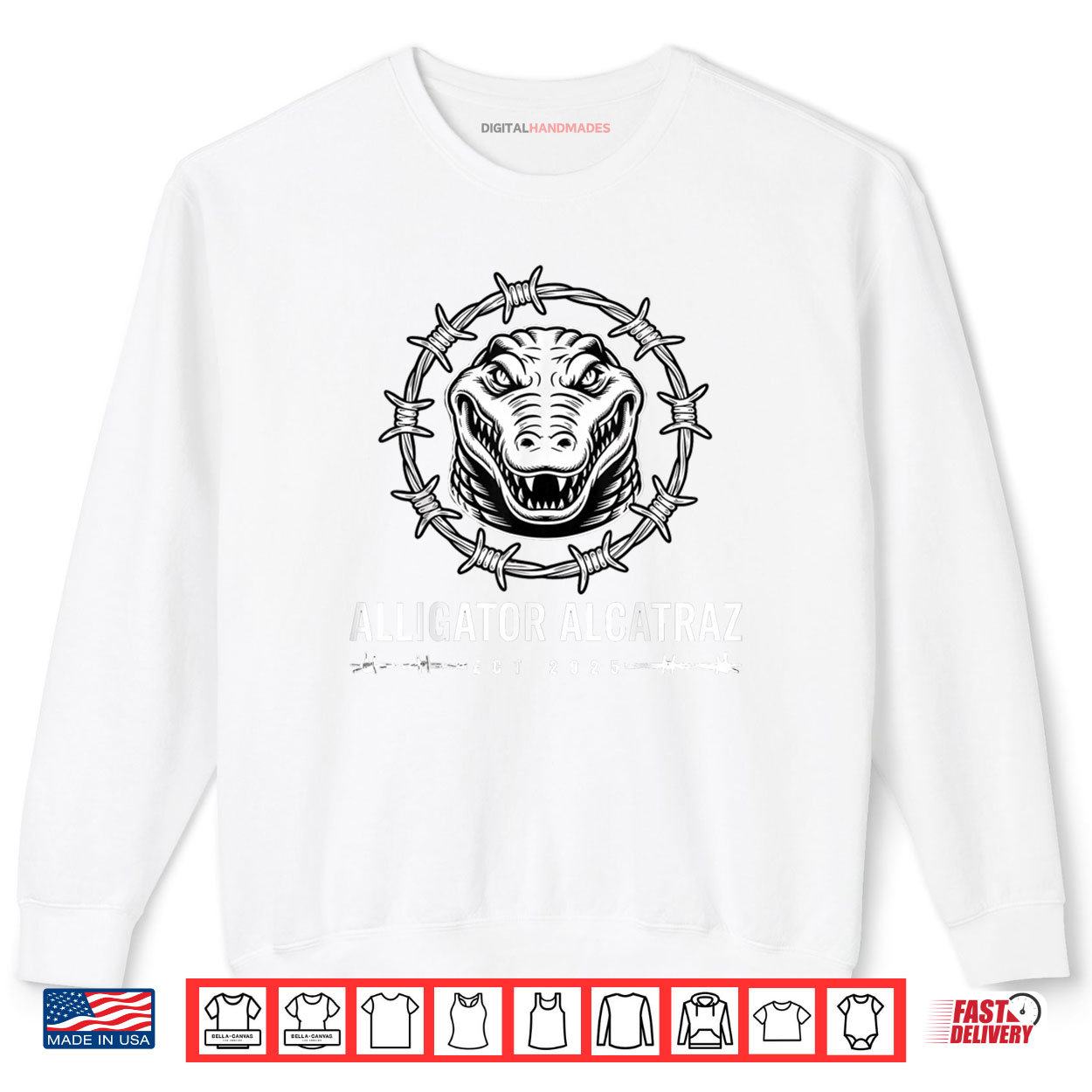 Alligator Alcatraz Drawing Shirt 1 Sweatshirt Alligator Alcatraz Drawing Shirt digitalhandmades