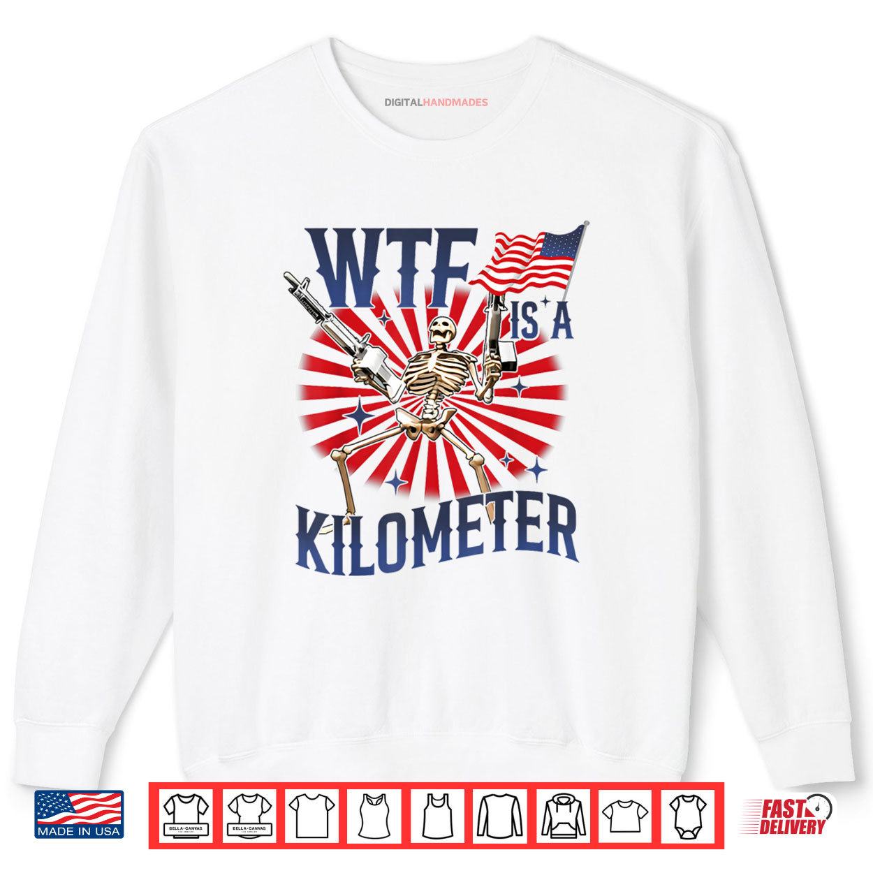 Retro A Kilometer Funny Skeleton Patriotic American Freedom Shirt 1 Sweatshirt Retro A Kilometer Funny Skeleton Patriotic American Freedom Shirt digitalhandmades