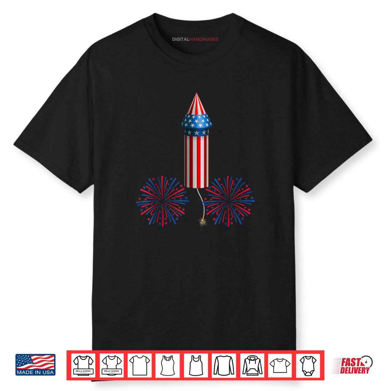 Funny D Firework 4th of July America Patriotic Shirt