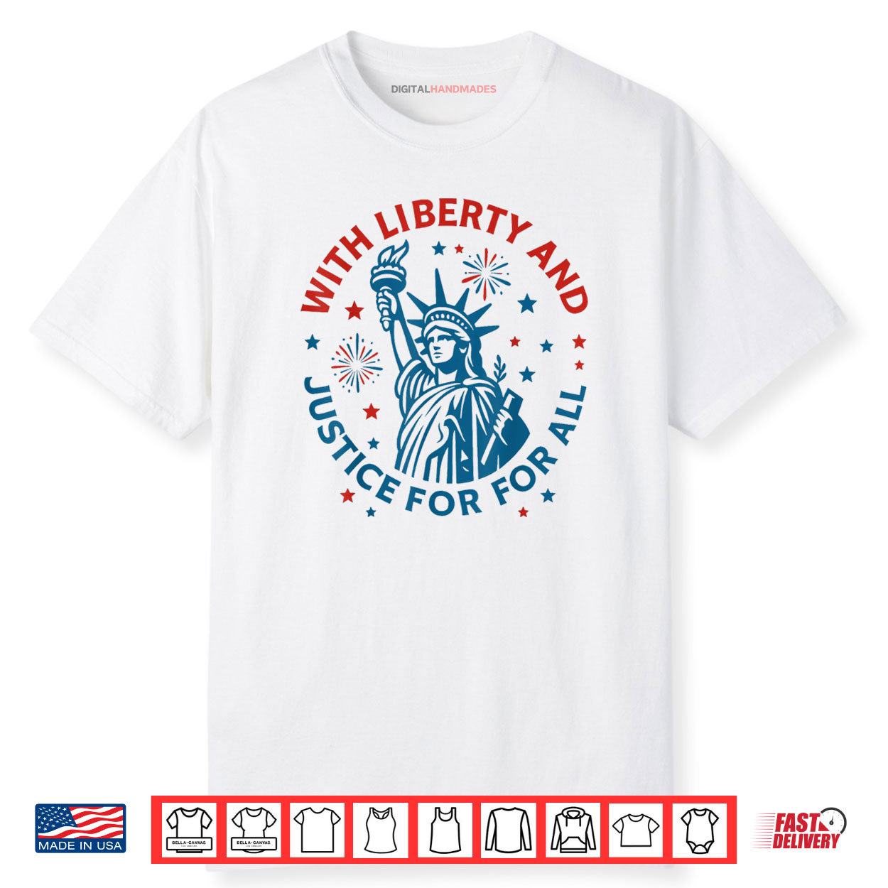 With Liberty and Justice for All Protest Freedom 4th of July Shirt With Liberty and Justice for All Protest Freedom 4th of July Shirt