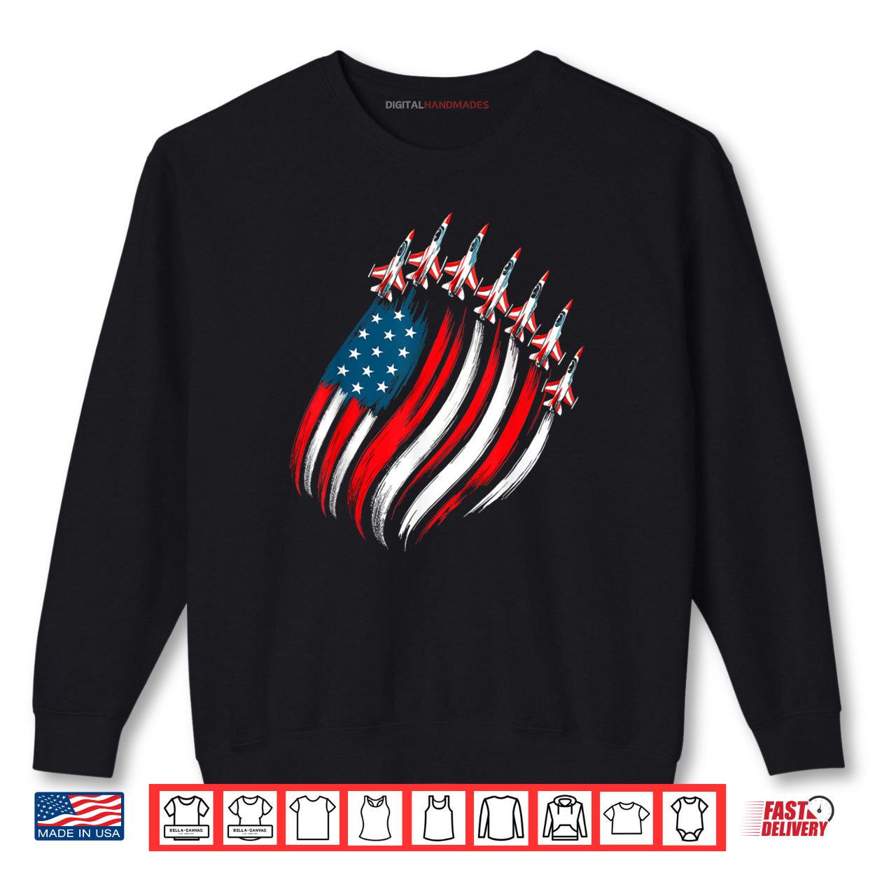 Patriotic USA Flag Fighter Jets 4th Of July Gift Shirt 2 Patriotic USA Flag Fighter Jets 4th Of July Gift Shirt digitalhandmades 1