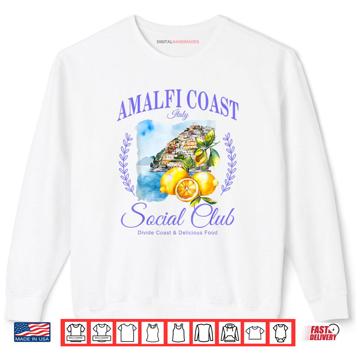 Amalfi Coast Italian Lemons Positano Town Vintage Aesthetic Shirt 2 Amalfi Coast Italian Lemons Positano Town Vintage Aesthetic Shirt digitalhandmades 1