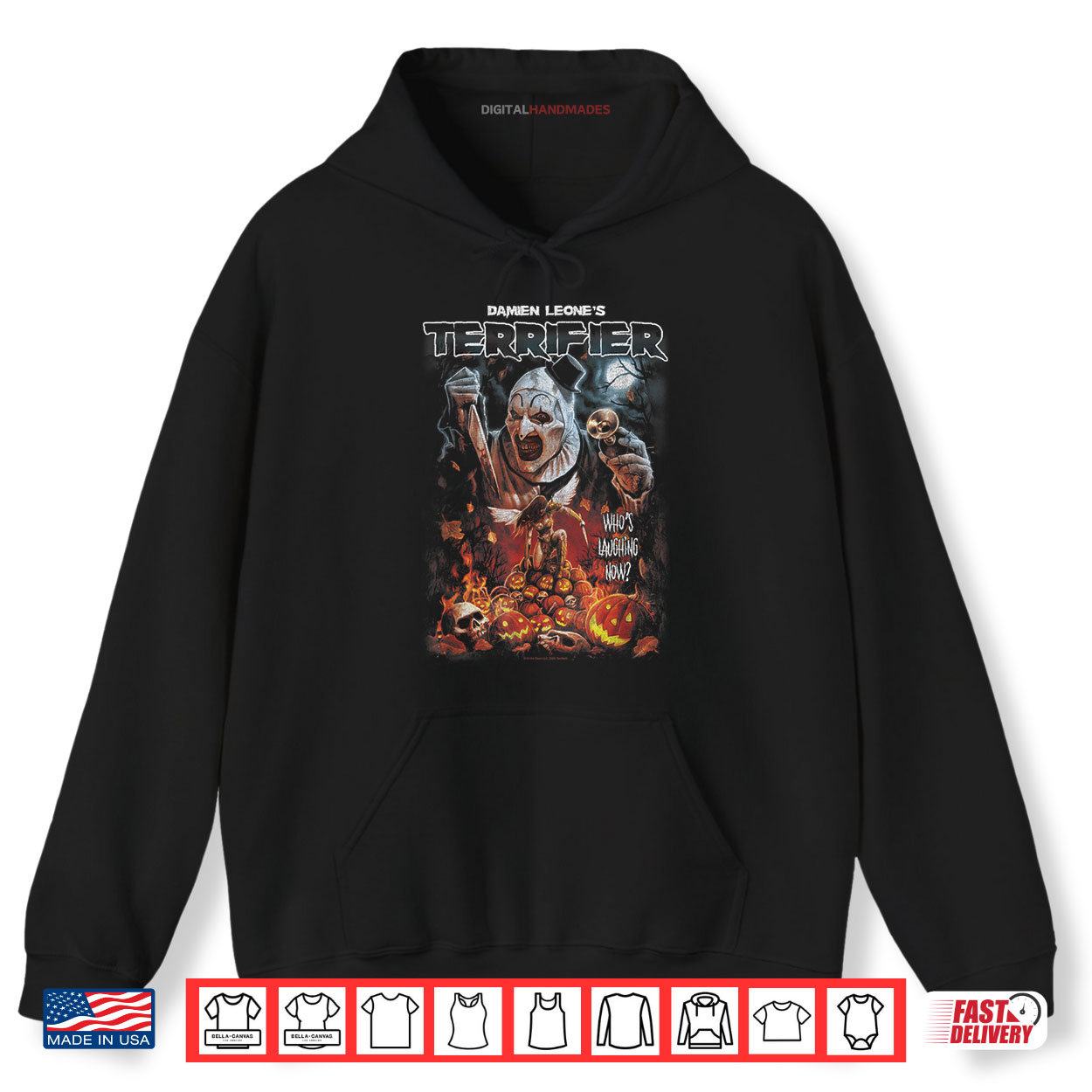 Terrifier Art the Clown Halloween Poster Horror Movie Shirt 2 Hoodie Terrifier Art the Clown Halloween Poster Horror Movie Shirt digitalhandmades