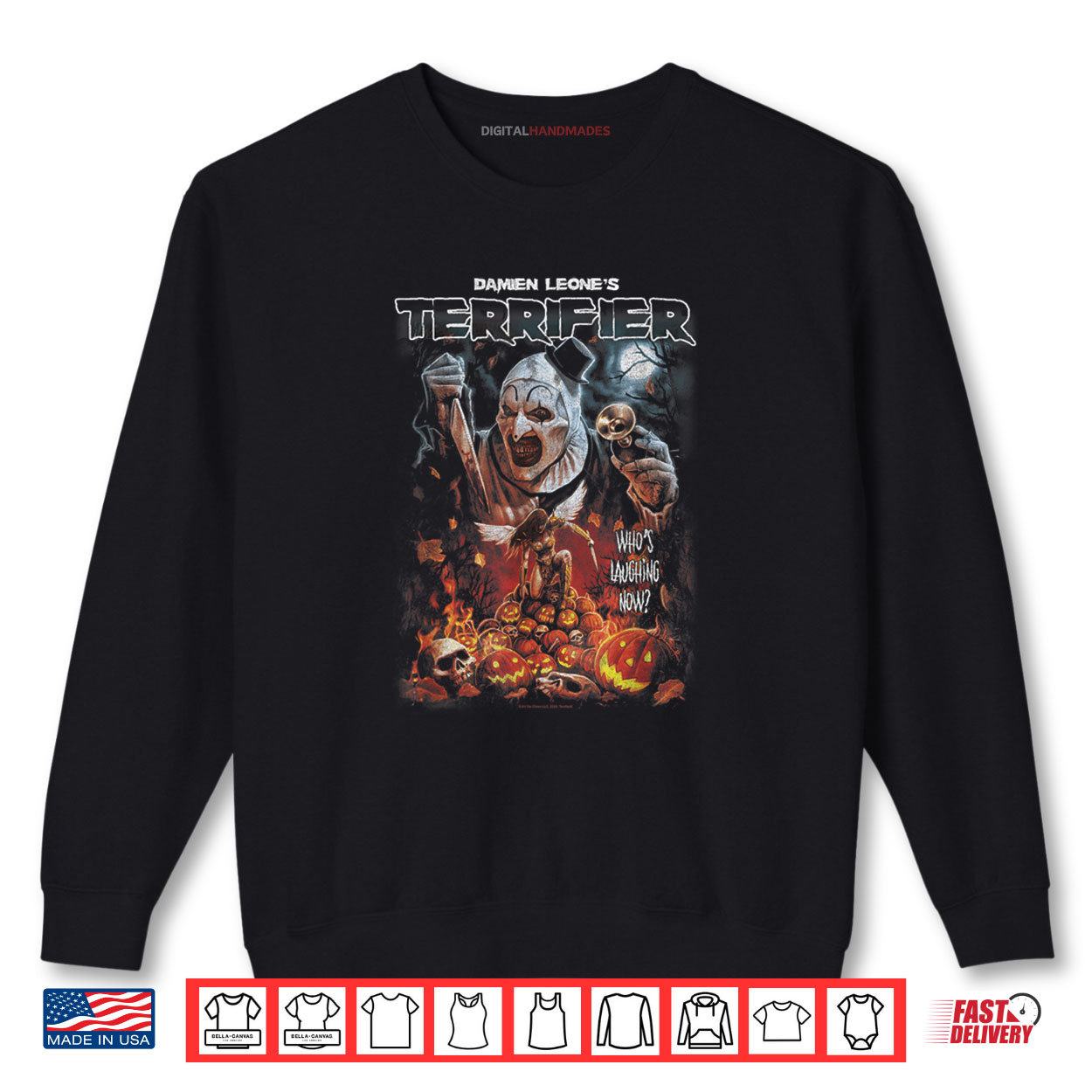 Terrifier Art the Clown Halloween Poster Horror Movie Shirt 1 Sweatshirt Terrifier Art the Clown Halloween Poster Horror Movie Shirt digitalhandmades