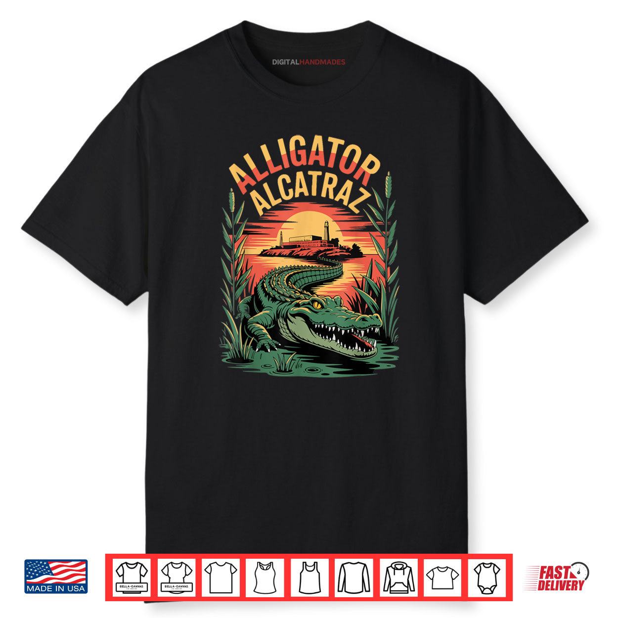 Alligator Alcatraz Retro Art Shirt Alligator Alcatraz Retro Art Shirt
