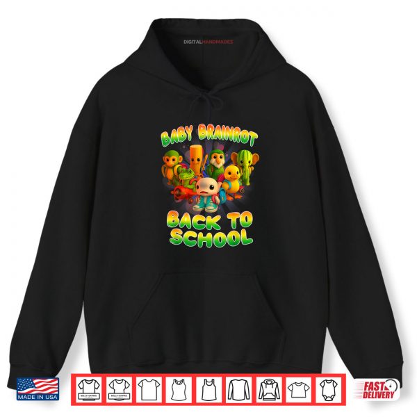 Hoodie All Baby Brainrot Italian Meme Cute Back to School Kid Youth Shirt