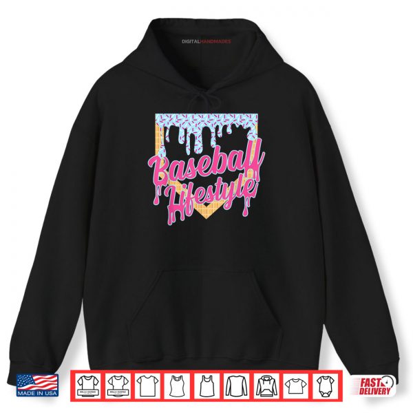 Hoodie Baseball Lifestyle Home Plate Ice Cream Drip Shirt