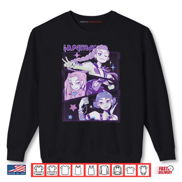Sweatshirt Huntrix Cute Vintage Animated Panels Shirt