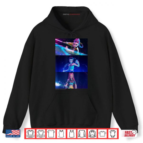 Hoodie Rumi Mira Zoey Wielding Weapons KPop Demon Hunters Shirt