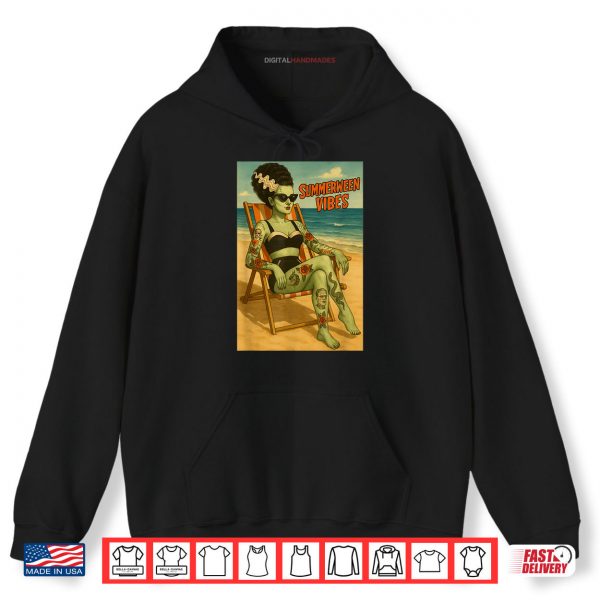 Hoodie Summerween Vibes Retro Beach Gothic Style Shirt