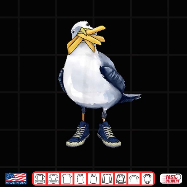 Design png Seagull With Fries And Sneakers Fun Shirt