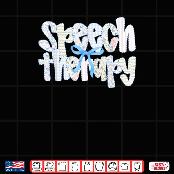 Design Speech Therapist Floral Coquette Bow SLP Speech Therapy Shirt
