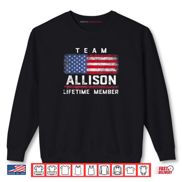 Sweatshirt Allison Family Name Team Allison Lifetime Member Shirt