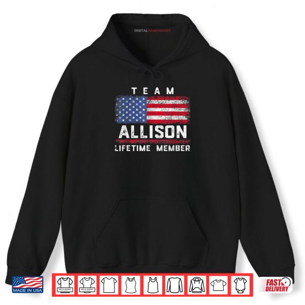 Hoodie Allison Family Name Team Allison Lifetime Member Shirt