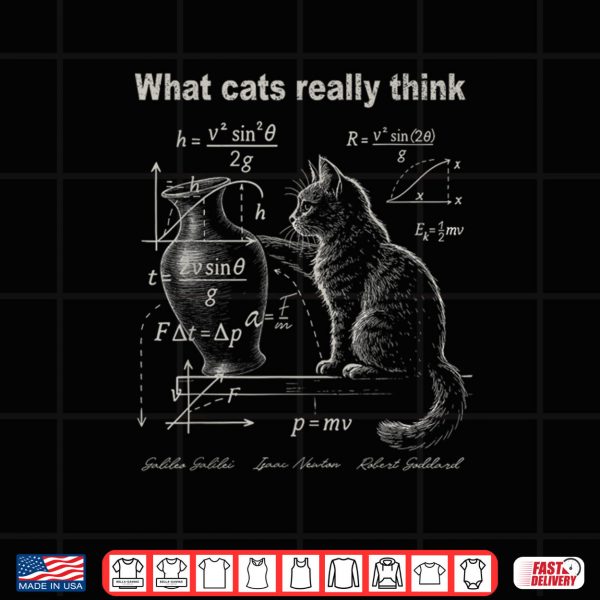 Design What Cats Really Think Cat Physics Humor Shirt