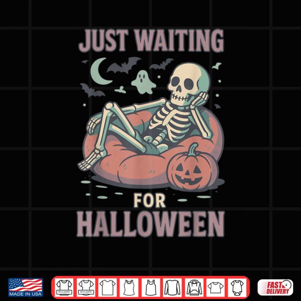 Design Spooky Skeleton Summerween Waiting for Halloween Shirt