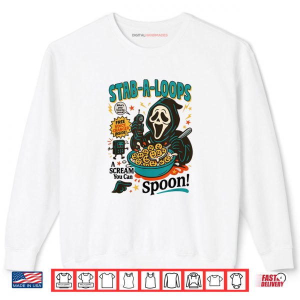 Sweatshirt Stab A Loops Horror Cereal Box Halloween Killer Breakfast Shirt