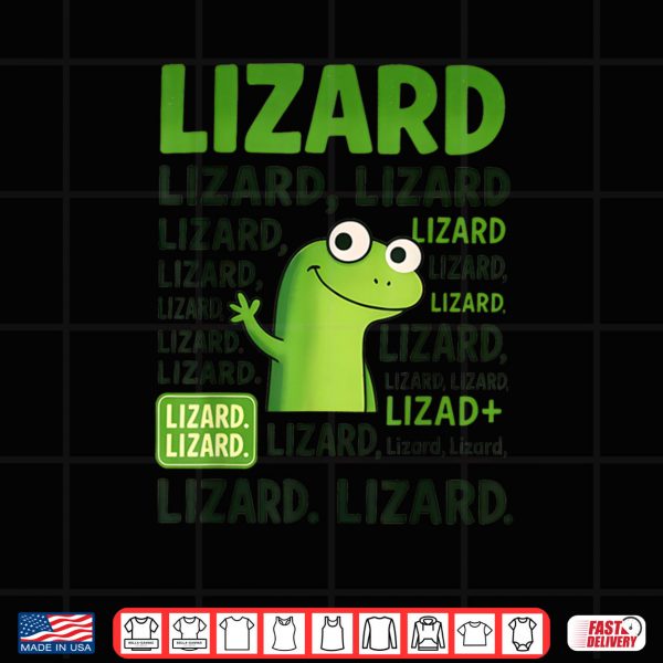 Design Lizard Lizard Lizard Shirt Funny Weirdcore Animal Meme Shirt