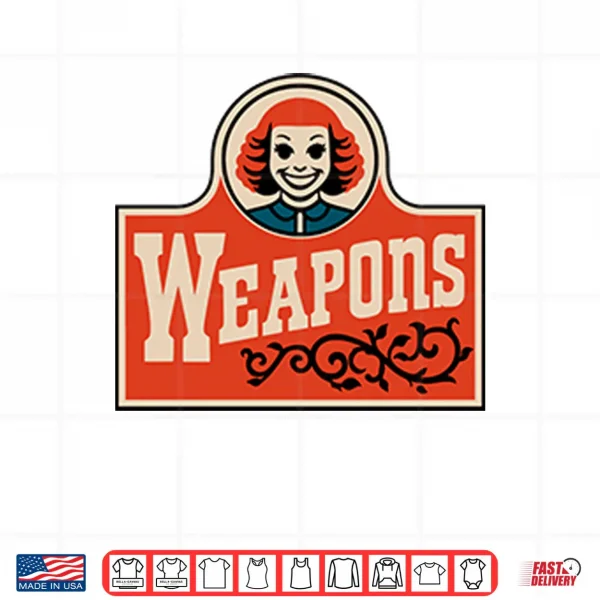 White Design Weapons Movie Gladys Wendys Parody Shirt