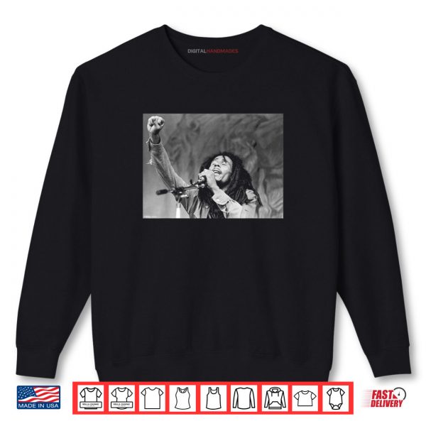 Sweatshirt Bob Marley Singing Live in Massachusetts by Michael Grecco Shirt