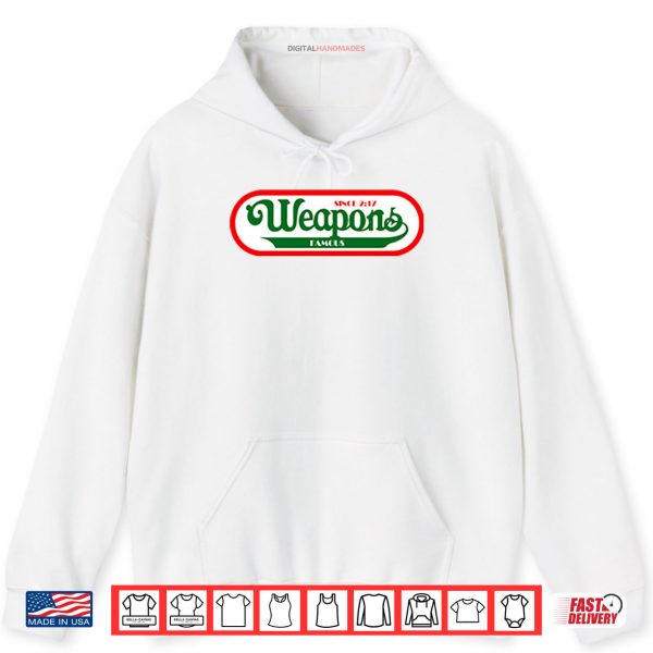 Hoodie Weapons Movie Nathans Famous Hot Dog Logo Parody Shirt
