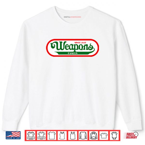 Sweatshirt Weapons Movie Nathans Famous Hot Dog Logo Parody Shirt