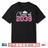 Class of 2039 Grow with Me 2039 Graduation Pink Bow Shirt
