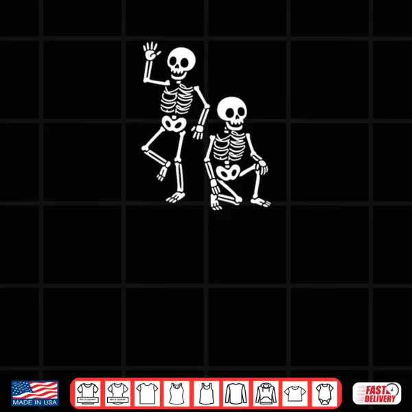 Design Subtle Party Skeletons Halloween Classic Funny Spooky Shirt