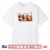 Vintage Halloween Horror Latte Coffee Cups Ghost Skeleton Shirt