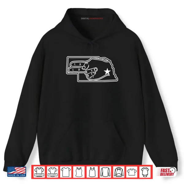 Hoodie Nebraska Cornhuskers Go Big Red Hand Sign Shirt