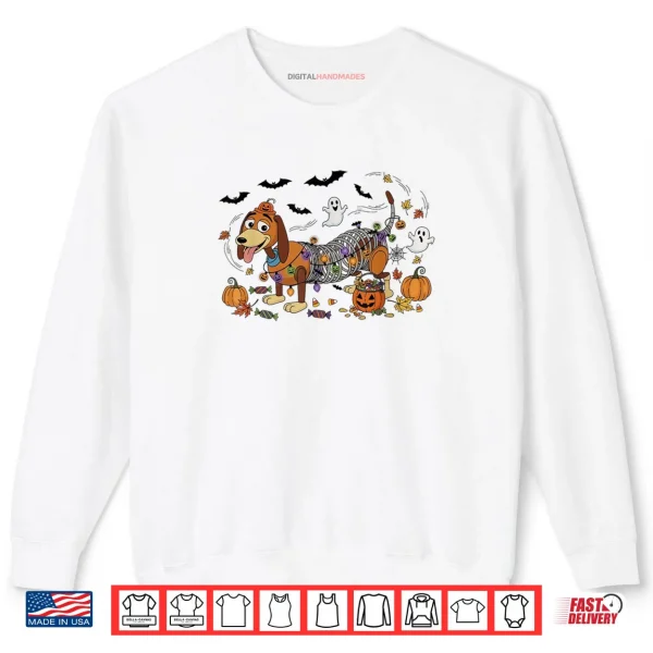 Sweatshirt Halloween Slinky Dachshund Skeleton Dog Shirt Trick or Treat Shirt