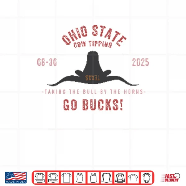 Design Ohio State Vs Texas Cow Tipping Football Game 2025 Shirt